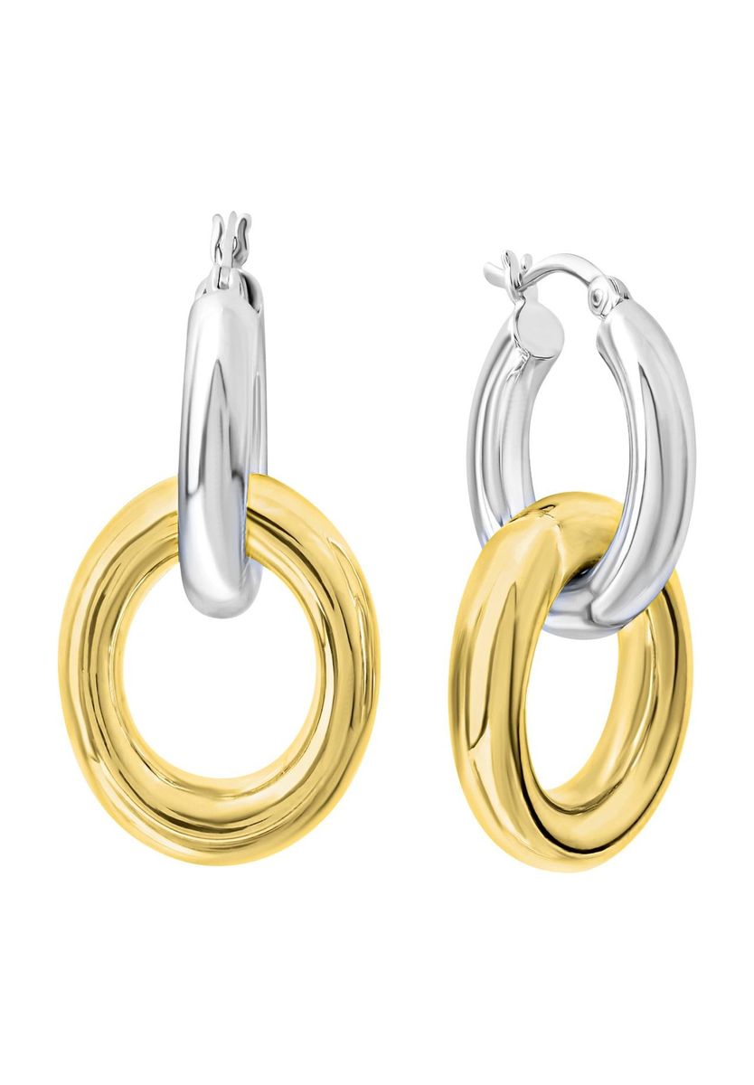 Zweifarbige Glieder-Creolen