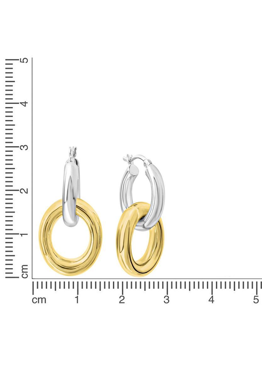 Zweifarbige Glieder-Creolen