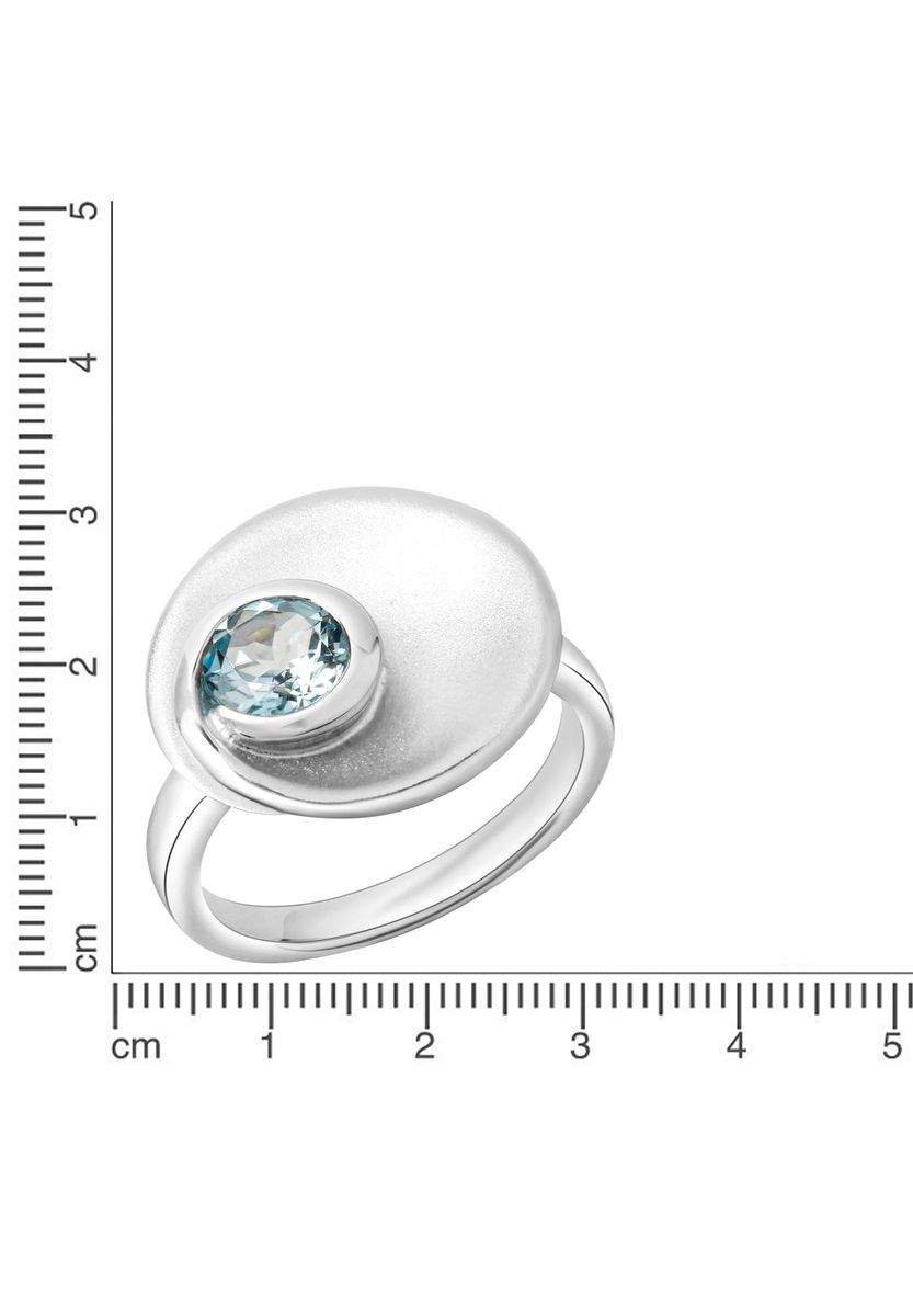 Silberring mit blauem Topasstein