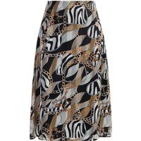 Faina Midirock mit Allover-Print Damen Schwarz Mehrfarbig