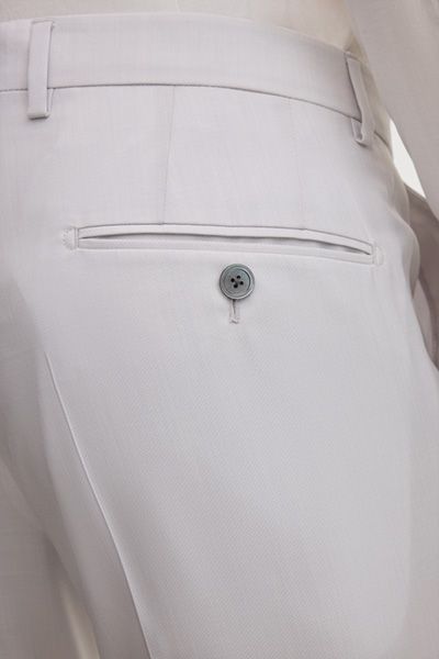 Hochzeit Baukasten Hellgraue Anzughose Slim Fit Reine Schurwolle