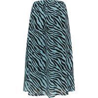 Zebra-Print Midirock A-Linie
