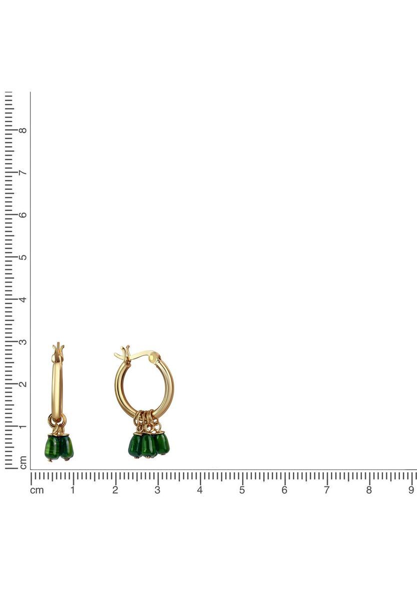 VANDENBERG Damen Creolen, 925er Silber mit Malachit, GOLD, 99