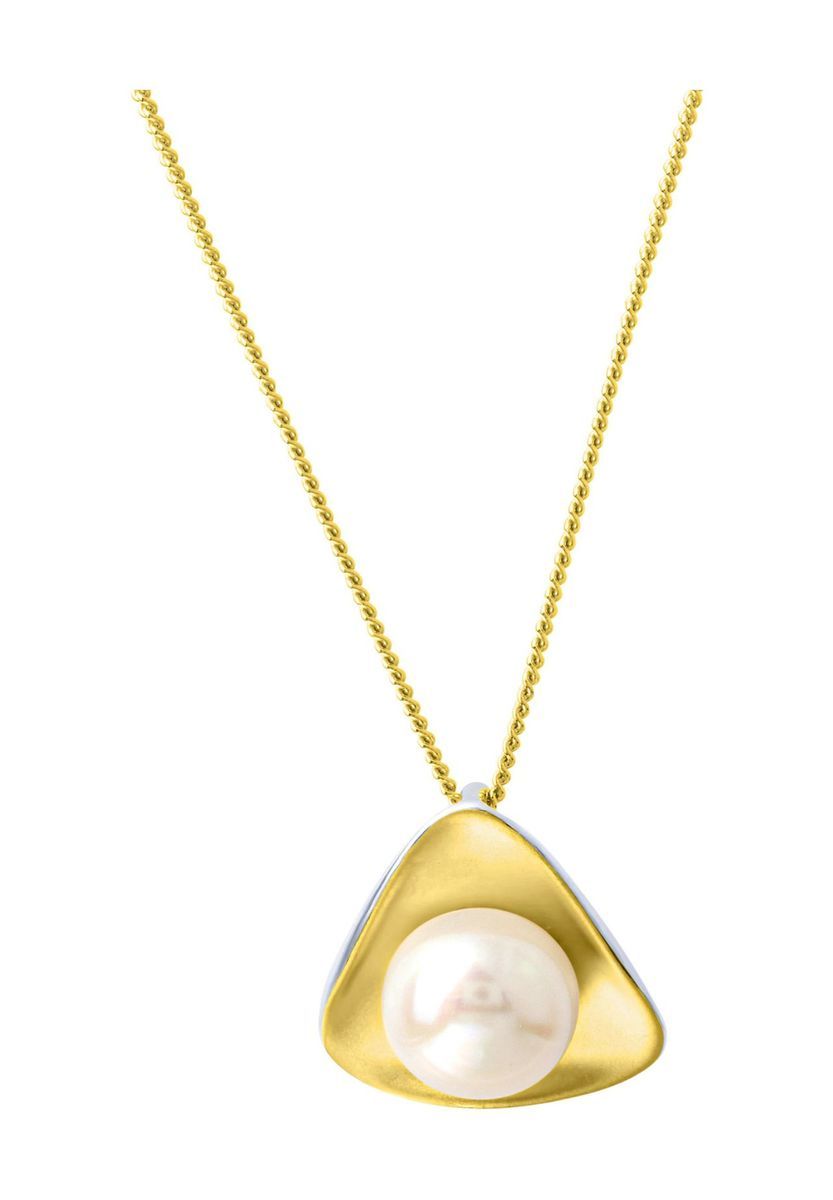 Perlenanhänger Halskette Goldkette