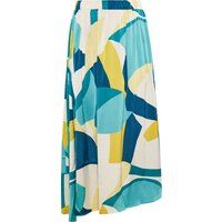 Geometrischer Satin-Midi-Rock