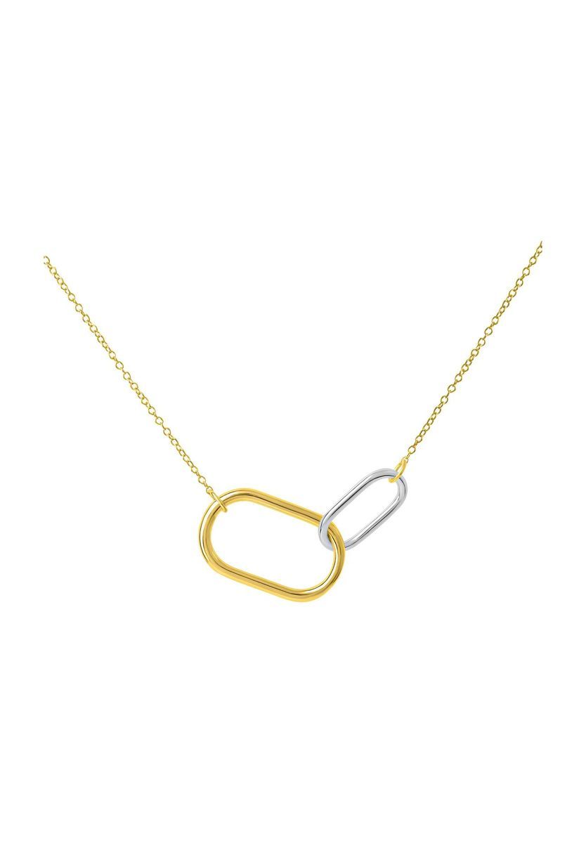 Zweifarbige Halskette mit ineinandergreifenden Gliedern