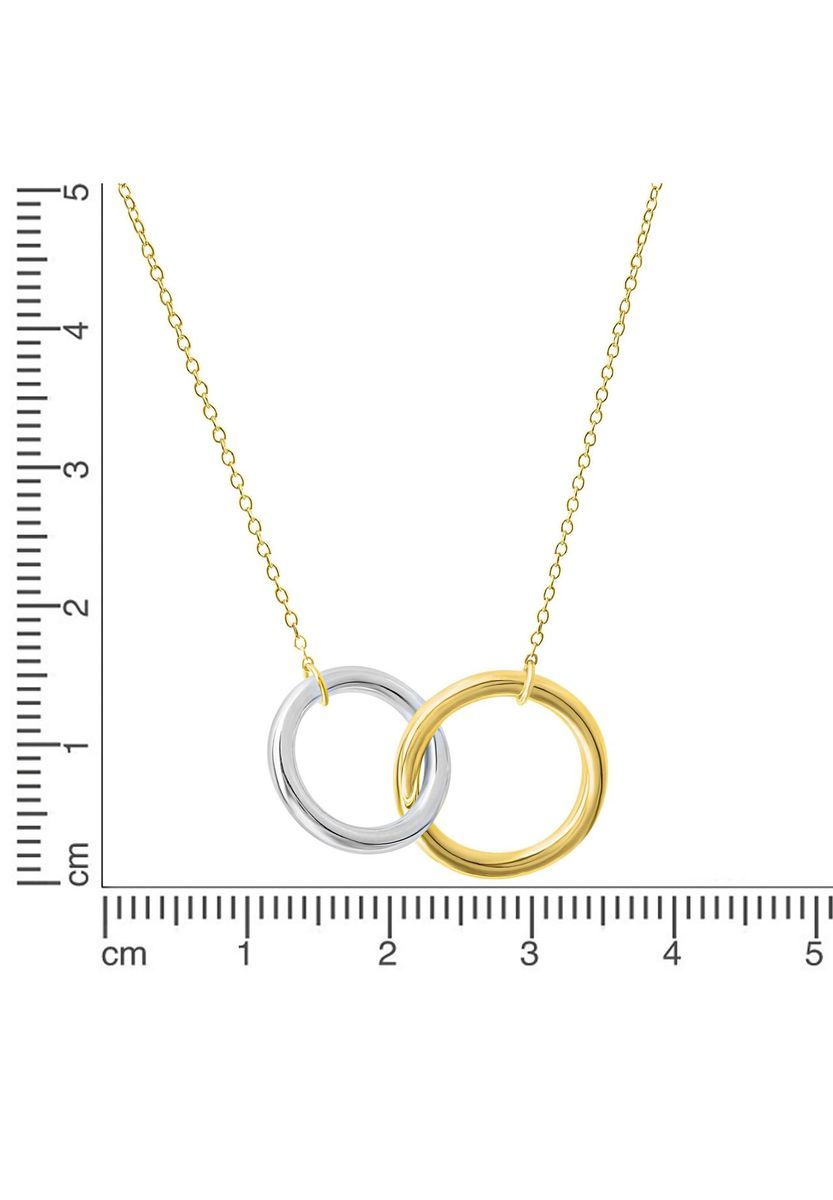 VANDENBERG Damen Collier mit Anhänger, 925er Silber, BICOLOR, 45