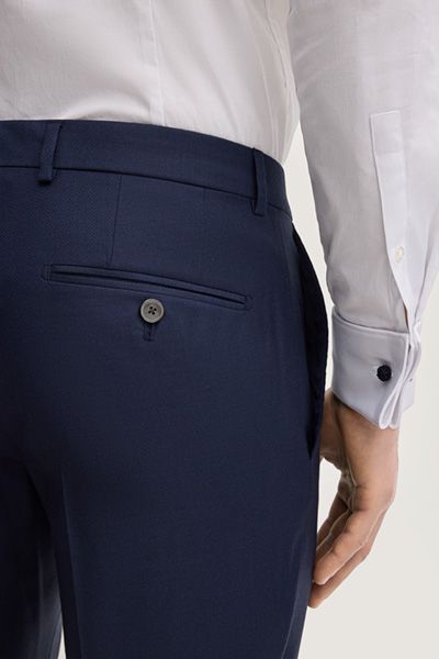 Hochzeit Marineblaue Anzughose Blayr, Slim Fit Wollmischung