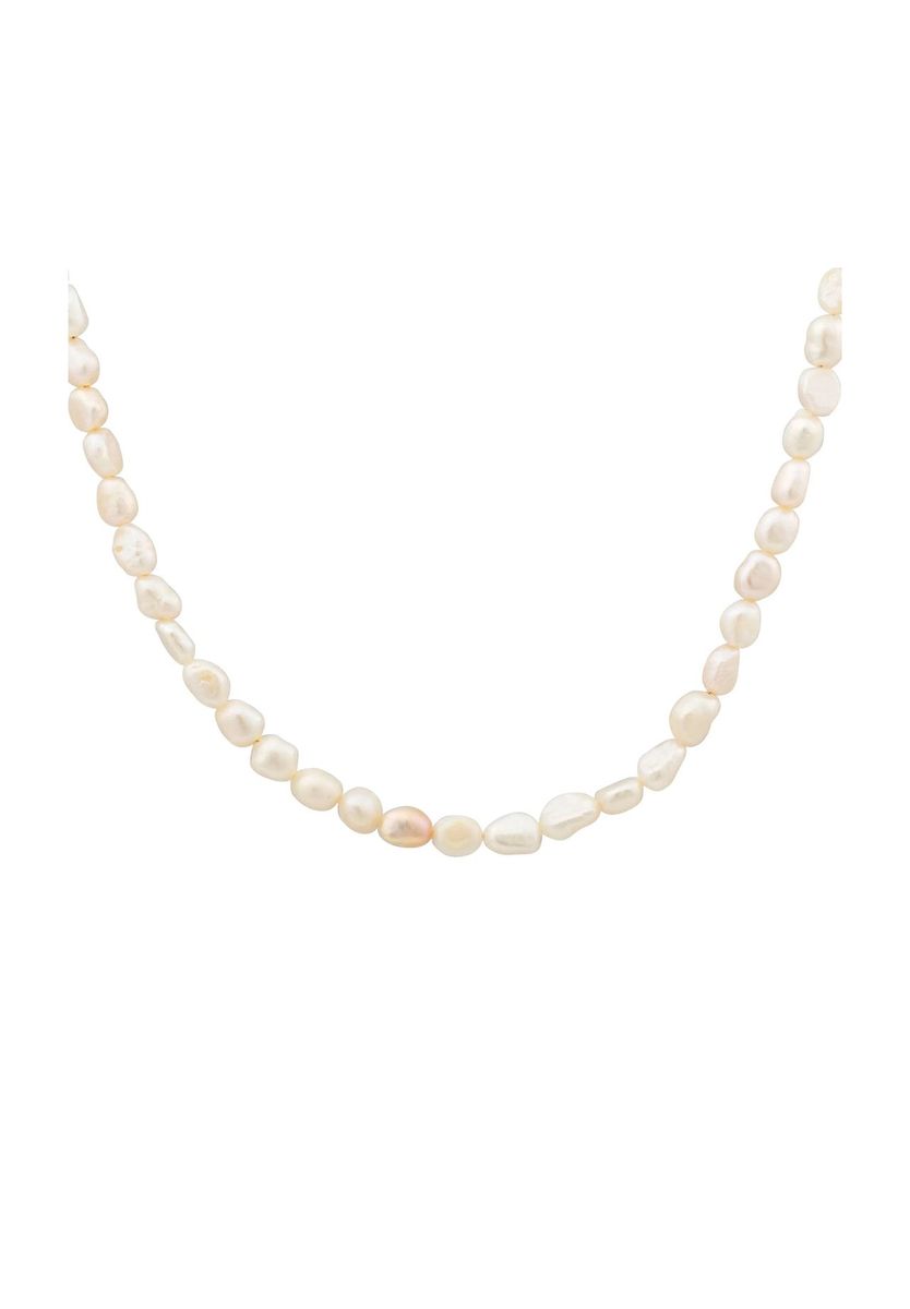 caї Damen Kette, 925er Silber mit Süßwasserzuchtperlen, GELBGOLD