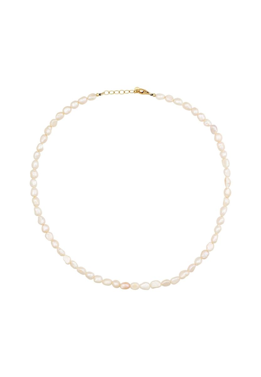 caї Damen Kette, 925er Silber mit Süßwasserzuchtperlen, GELBGOLD