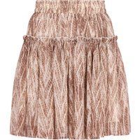 Geraffter Rock mit hoher Taille und Animal-Print