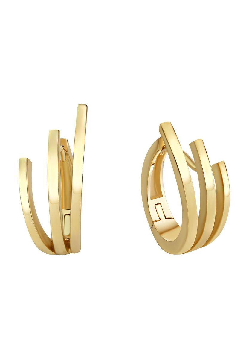 Elegante goldplattierte Creolen