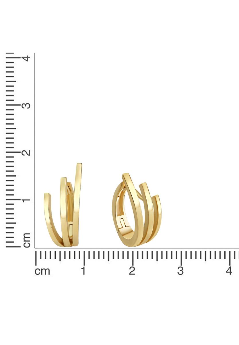Elegante goldplattierte Creolen