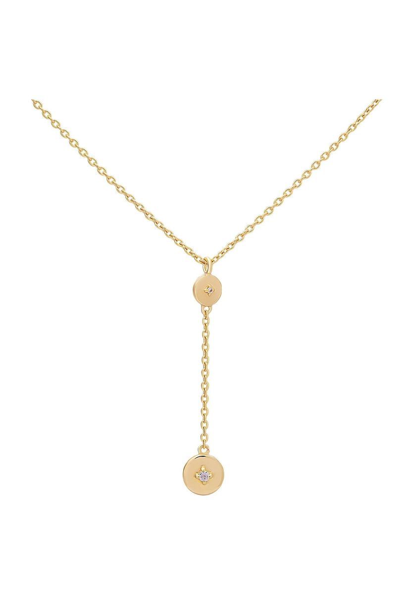 Zarte Gold Y-Halskette mit Anhängern