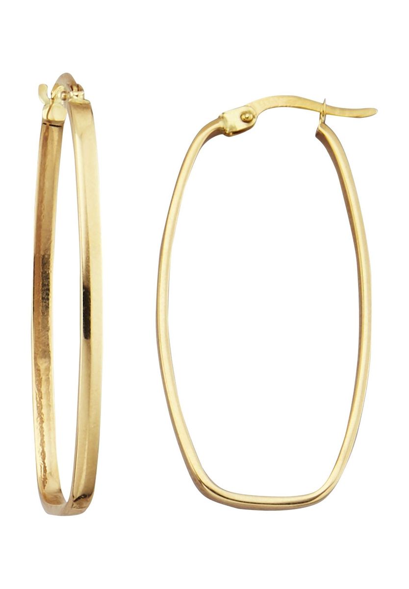 Goldene ovale Creolen