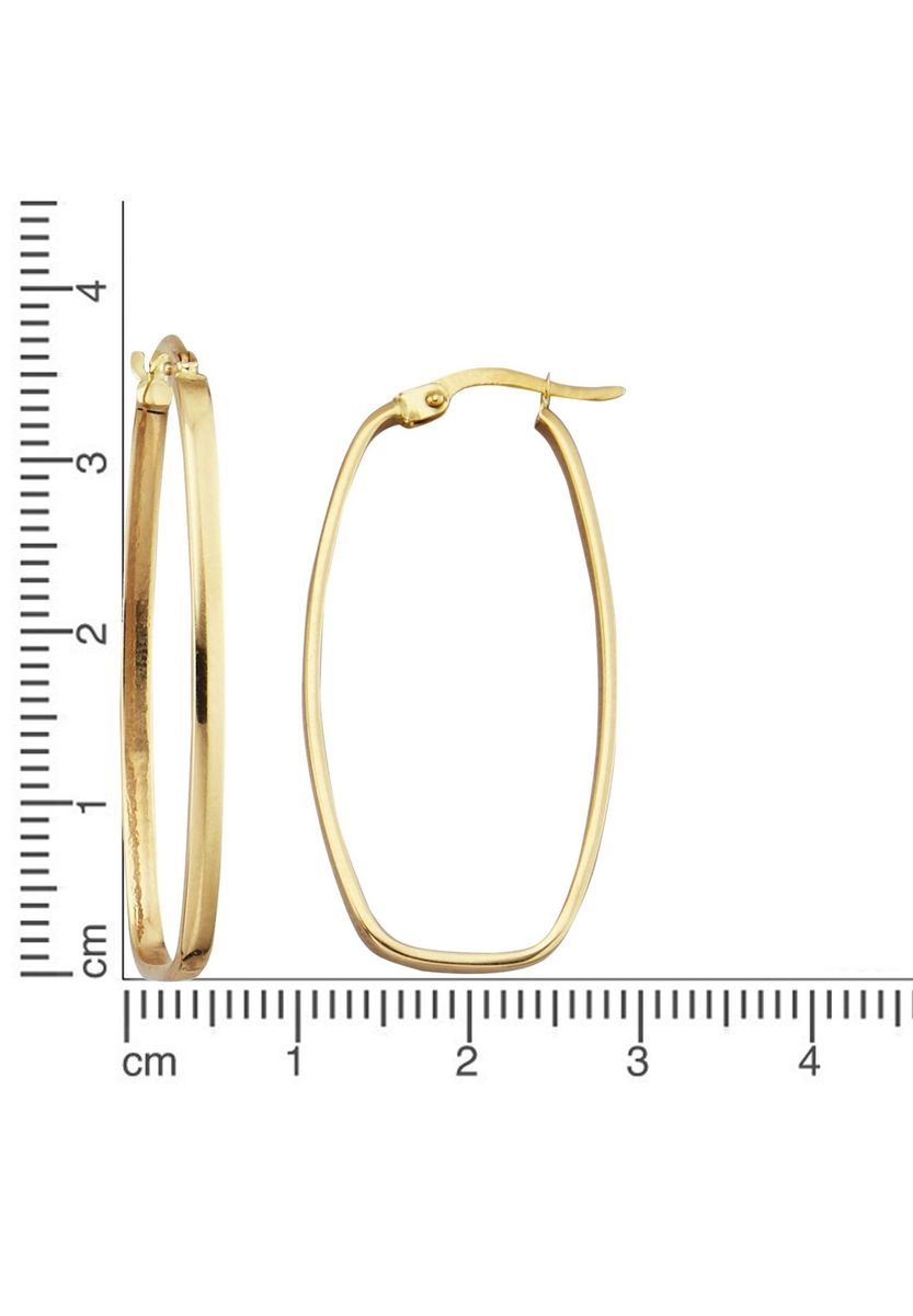 Goldene ovale Creolen