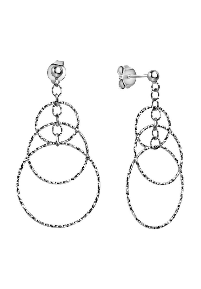 Silberne Kreis-Ohrhänger