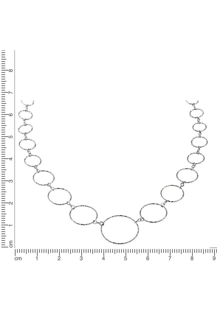 Silberfarbene Gliederkette mit Kreismuster
