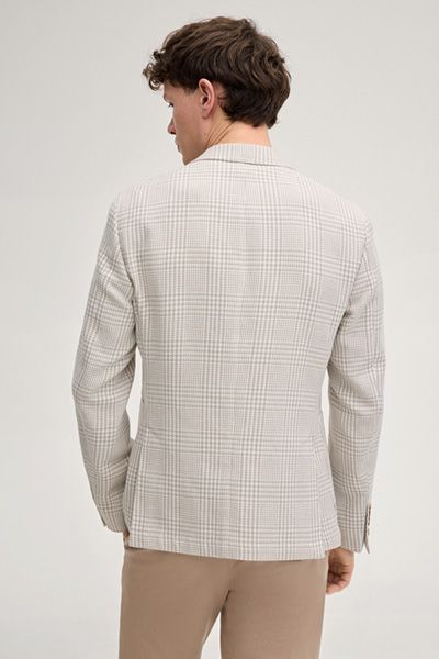 Jersey-Sakko Hoverest in Beige kariert