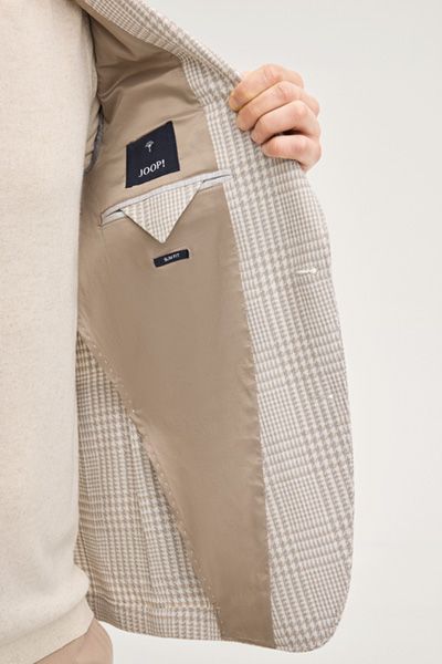 Jersey-Sakko Hoverest in Beige kariert