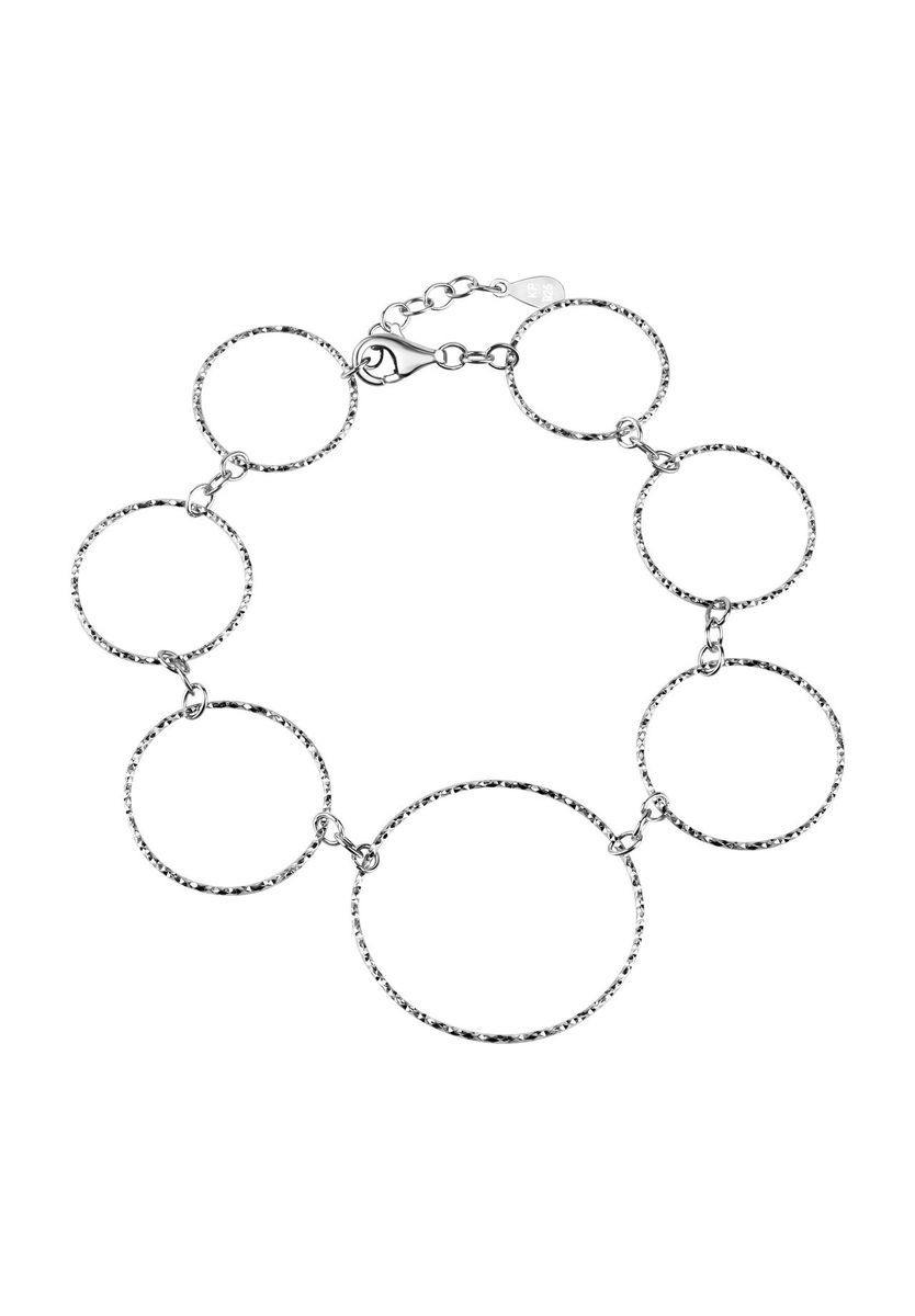 Zartes gehämmertes Silberkreis-Armband