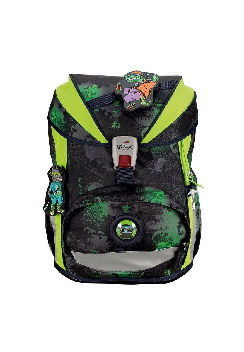 Grünes Ninja Schulrucksack Set
