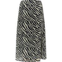 Zebra Print Midi A-Linien Rock