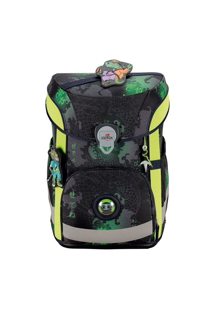 Gemustertes Schultaschen-Rucksack-Set mit Zubehör