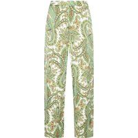 Bedruckte, weite, Cropped-Hose