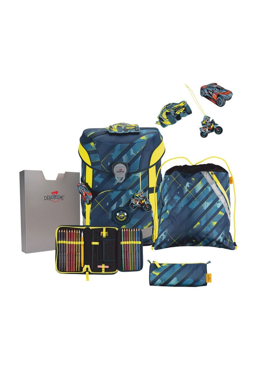 DerDieDas® Schulranzen-Set, 6-teilig, blau, 99