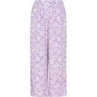 Cropped Hose mit weitem Bein und Blumenprint