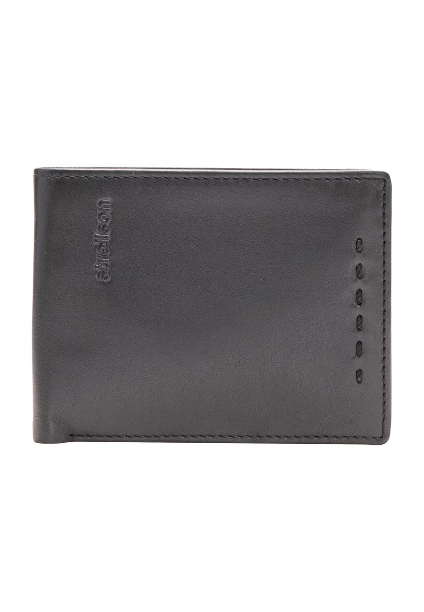 strellson Brieftasche "Oxford Circus", Leder, Logo-Prägung, RFID-Schutz, für Herren, schwarz