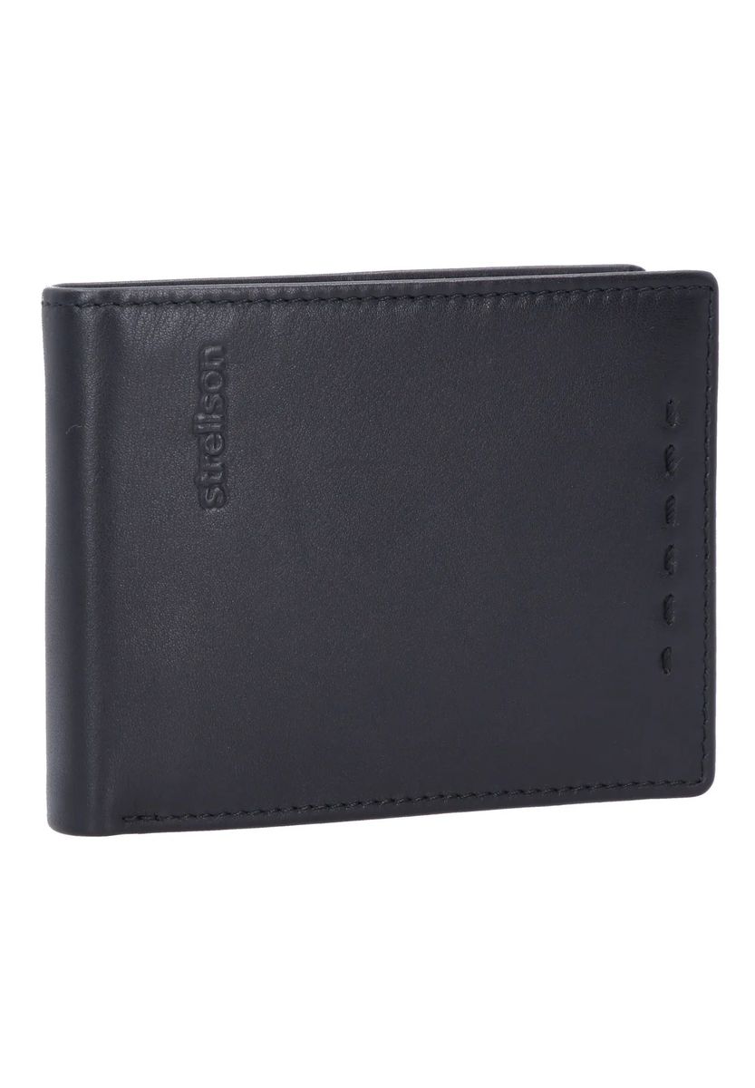 strellson Brieftasche "Oxford Circus", Leder, Logo-Prägung, RFID-Schutz, für Herren, schwarz