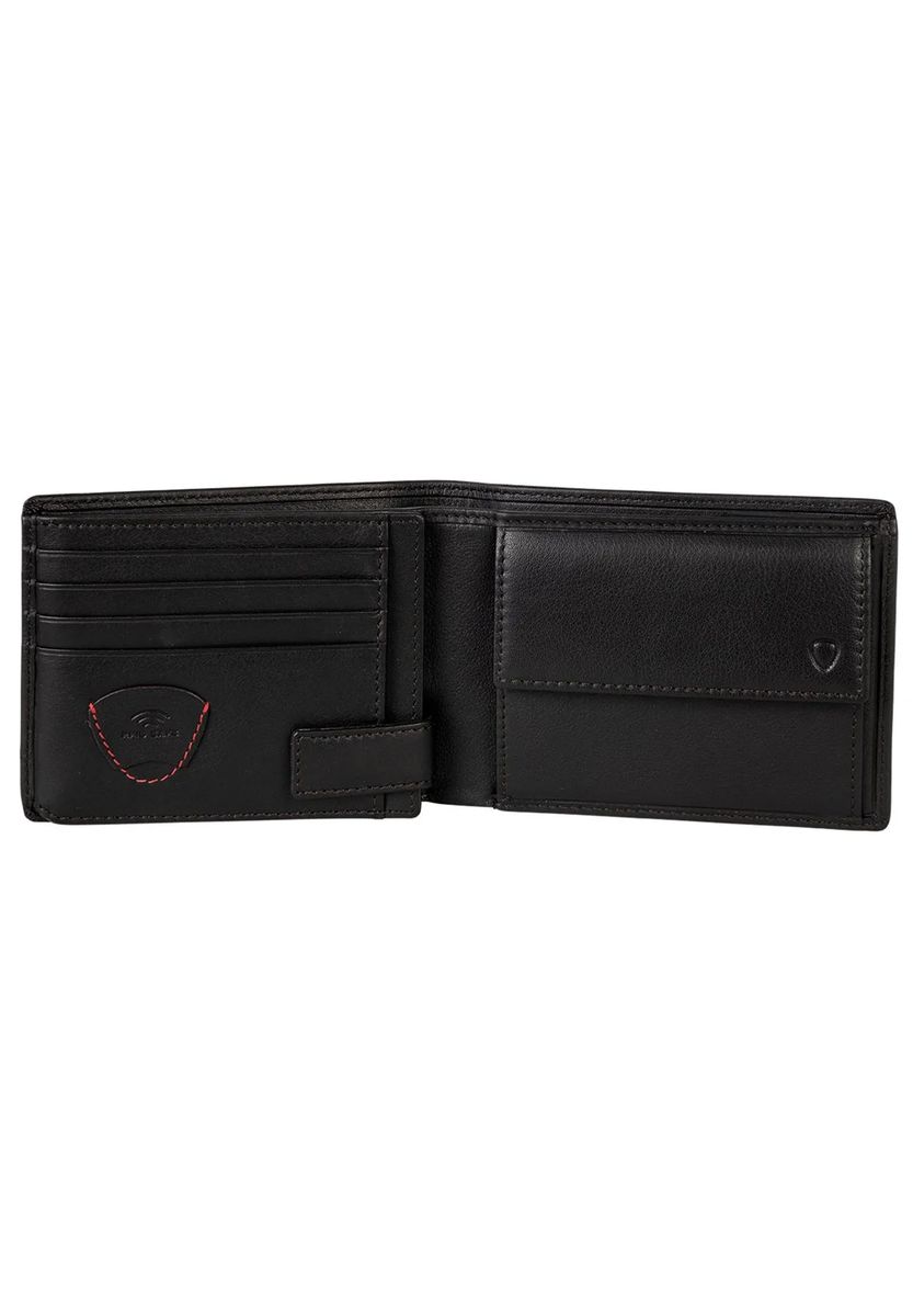 Leder-Bifold-Geldbörse mit RFID-Schutz