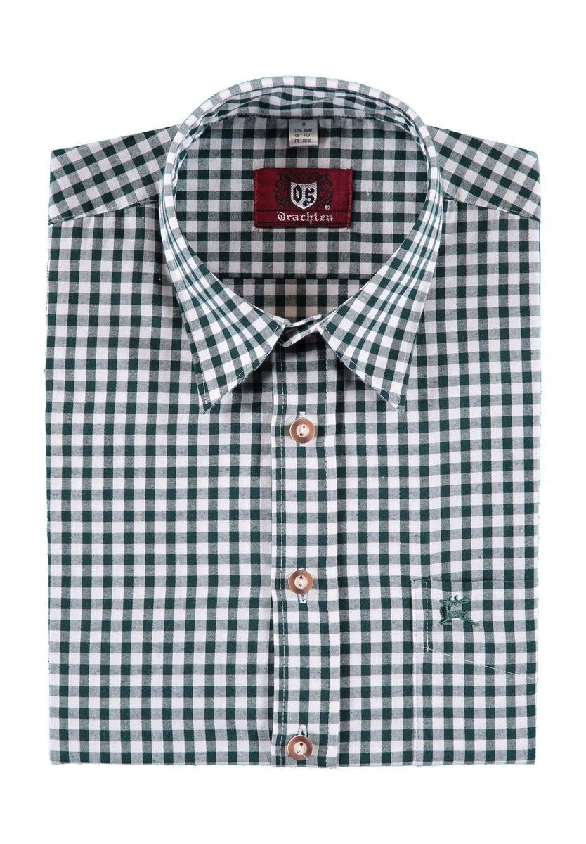 Traditionelles Trachtenhemd mit Karomuster für Herren