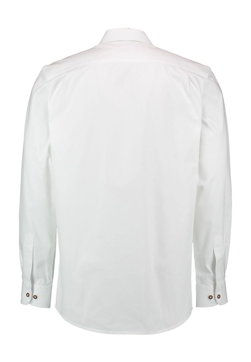 Traditionelles Trachtenhemd mit Biesen und Hornknöpfen