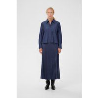 Jeans Langarm Hemdkleid