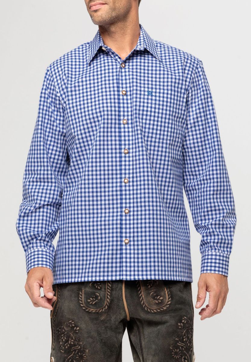 Klassisches Gingham Langarmhemd