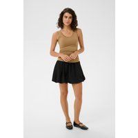 Figurbetontes Tanktop mit Spitzenbesatz