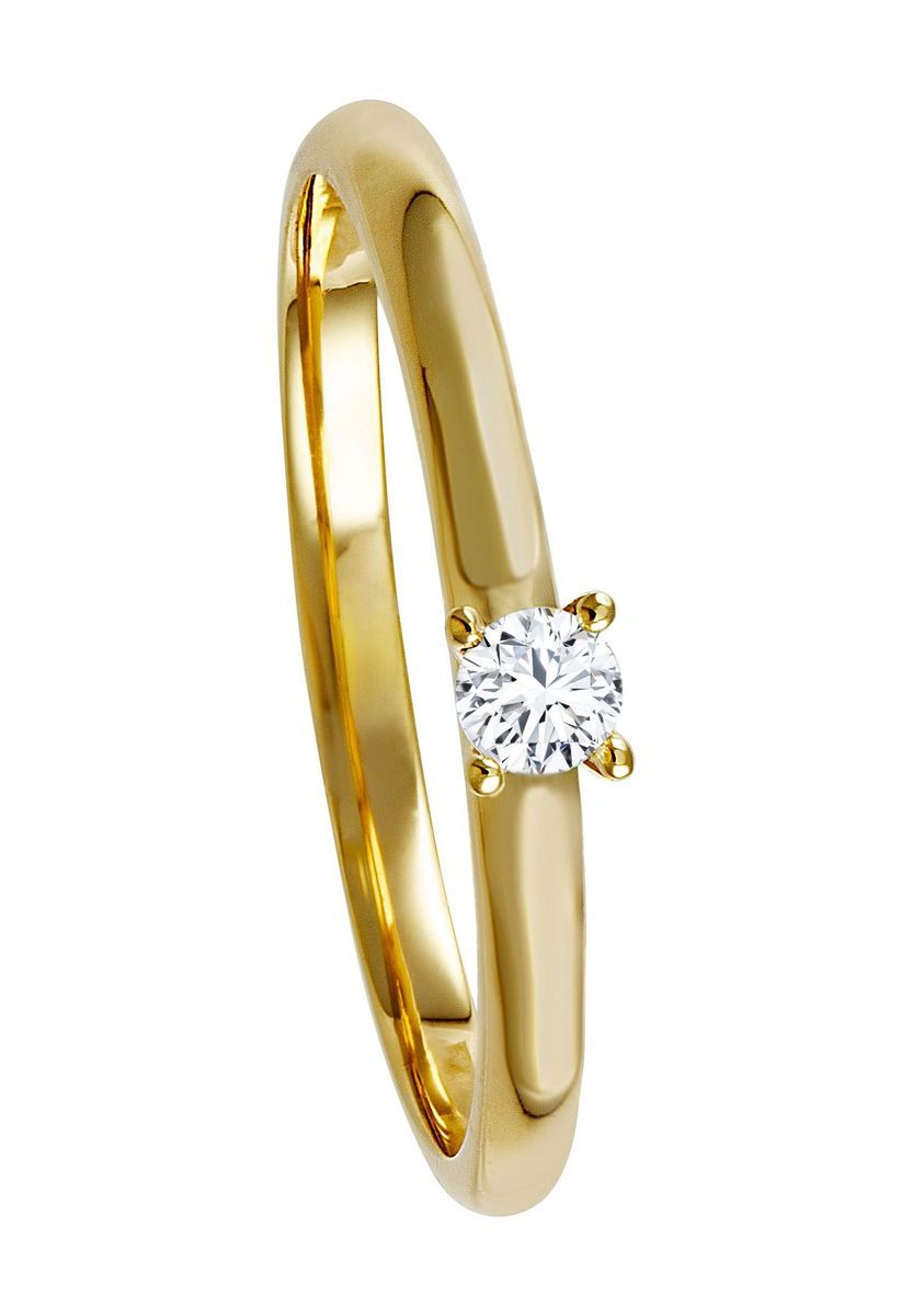 Goldring mit Diamant-Solitär