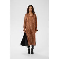 Gepunktetes, Langärmliges Midikleid
