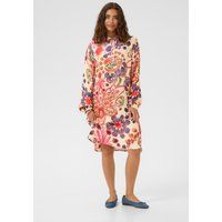 A-Linien Hemdblusenkleid mit Blumenmuster
