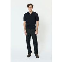 Strukturierter Strick-Polo Relaxed Fit