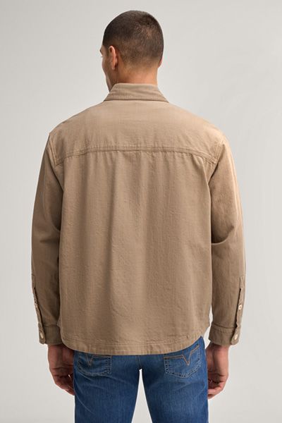 Joop! Jeans Hadi Beige Baumwoll-Überhemd mit Brusttasche