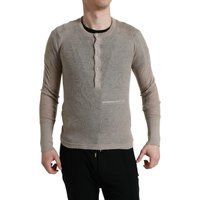 Geripptes Henley Langarmshirt