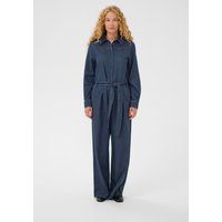 Denim Jumpsuit mit Gürtel und weitem Bein