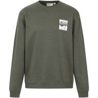 Herren Sweatshirt mit Grafikprint und Rundhalsausschnitt
