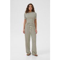 Gestreifte, weite Jersey-Loungehose