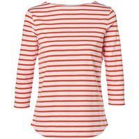 Caroline Tensen Oxford-Streifentop Weiß/Orange