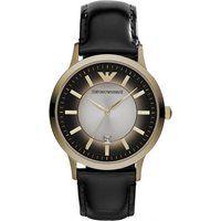 Elegante goldfarbene minimalistische Uhr
